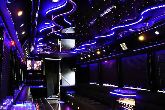 limo bus interior