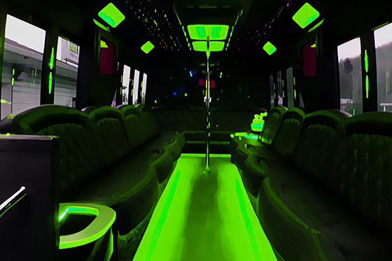 limo bus interior